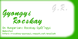 gyongyi rocskay business card